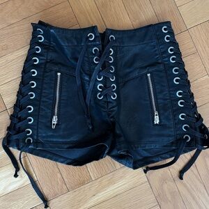 Brand new Free People Leather Shorts